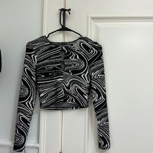 Zara swirl patterned top